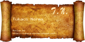 Tukacs Norma névjegykártya